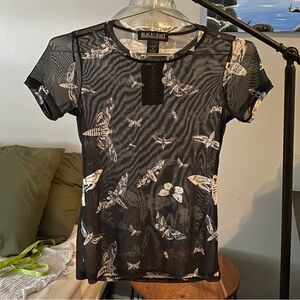 Blackcraft Cult Death Moth Mesh Tee S NWT